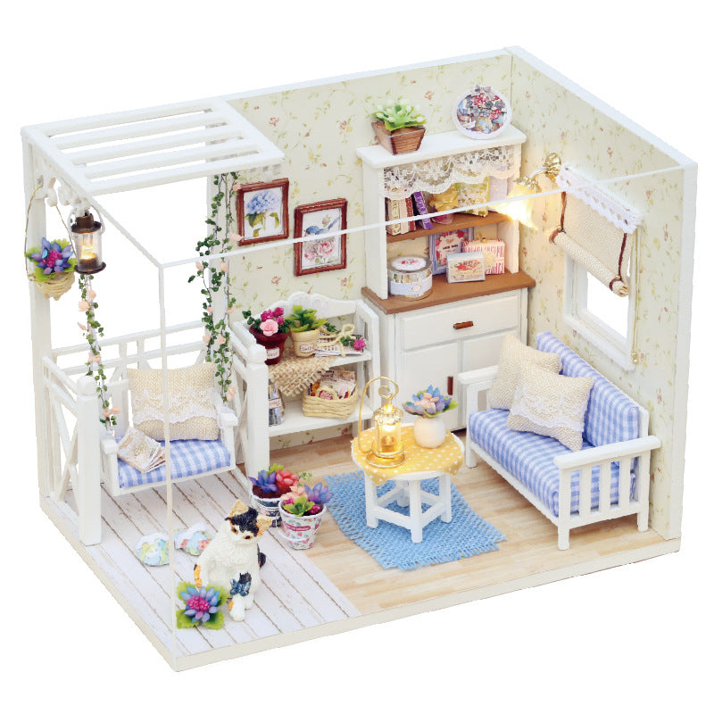 Children's Girls Toy Wise House Handmade DIY Model Mini House 9-12 Cabin Activities Wholesale Gift