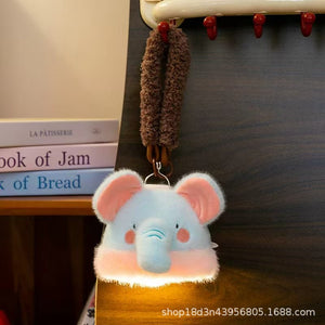 Cute Cartoon Plush Hanging Lamp Dormitory Bedside Night Light Creative Animal Doll Lamp Bag Pendant Children's Gift