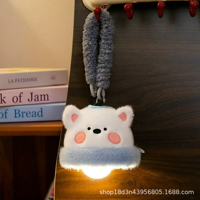 Cute Cartoon Plush Hanging Lamp Dormitory Bedside Night Light Creative Animal Doll Lamp Bag Pendant Children's Gift