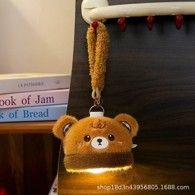Cute Cartoon Plush Hanging Lamp Dormitory Bedside Night Light Creative Animal Doll Lamp Bag Pendant Children's Gift