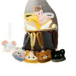 Cute Cartoon Plush Hanging Lamp Dormitory Bedside Night Light Creative Animal Doll Lamp Bag Pendant Children's Gift