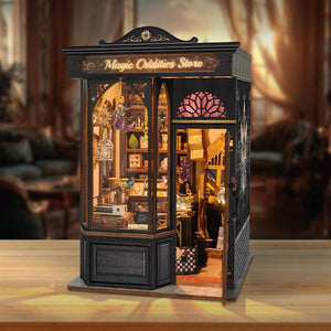 Whale Magic Wand Shop DIY Miniature House Magic Academy Bookend Handmade 3D Assembly Miniature Scene Model Toy
