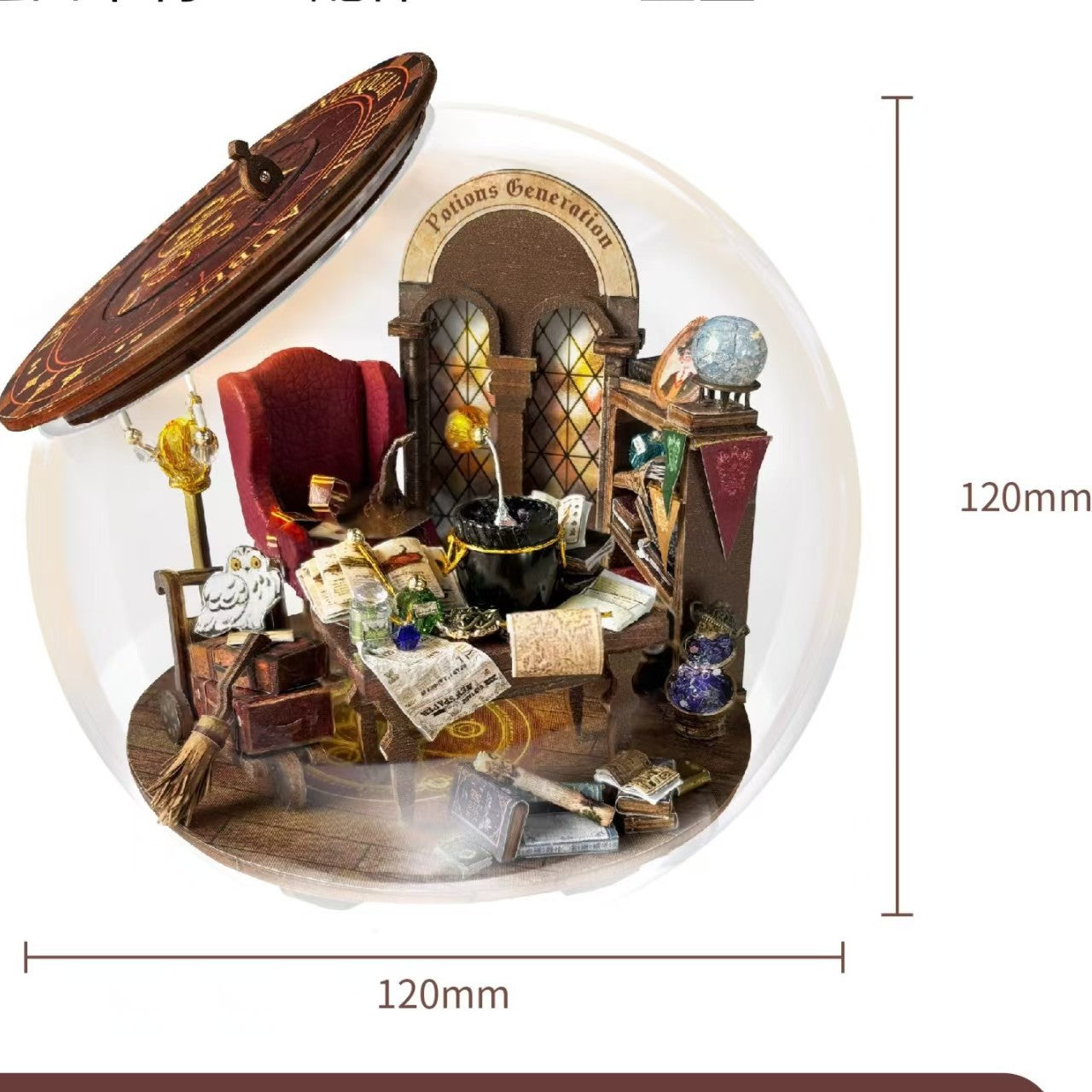 Whale Magic Wand Shop DIY Miniature House Magic Academy Bookend Handmade 3D Assembly Miniature Scene Model Toy