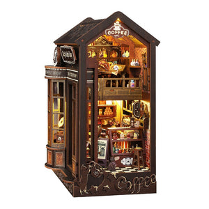Jiate diy Cabin SL23 Magic Coffee Handmade Assembled Three-Dimensional Book Stand Model Decoration Creative Birthday Gift