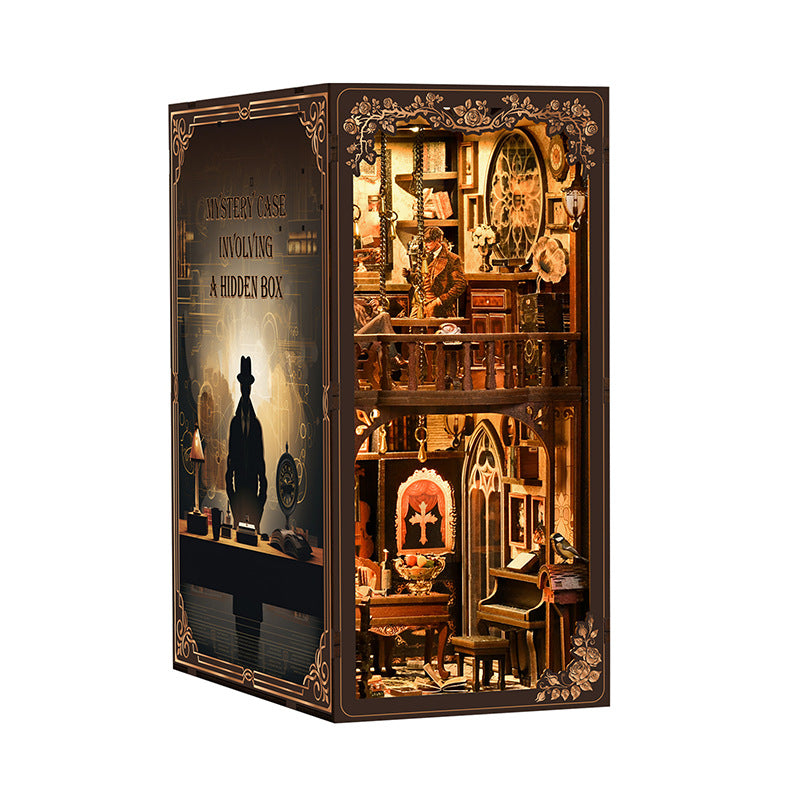 Cross-Border Supply Bookend Mystery Case DIY Cabin Hand-Assembled Toy Creative Stereo Puzzle Bookend for Boys