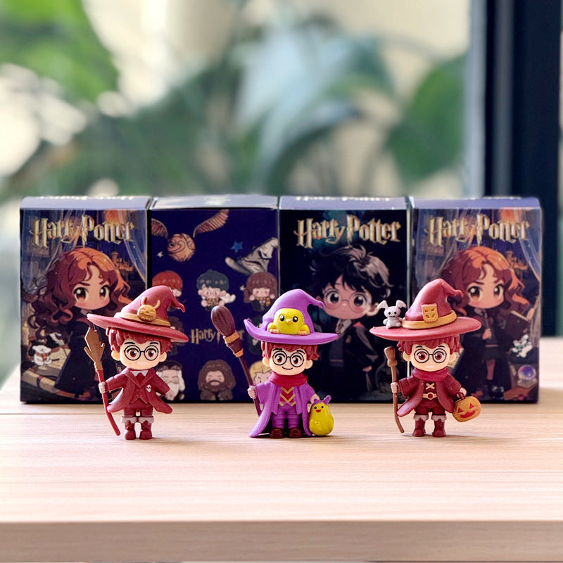 6 Harry Potter Witch-Style Trendy Figurines Magic Academy Blind Box Hermione and Ron Character Models