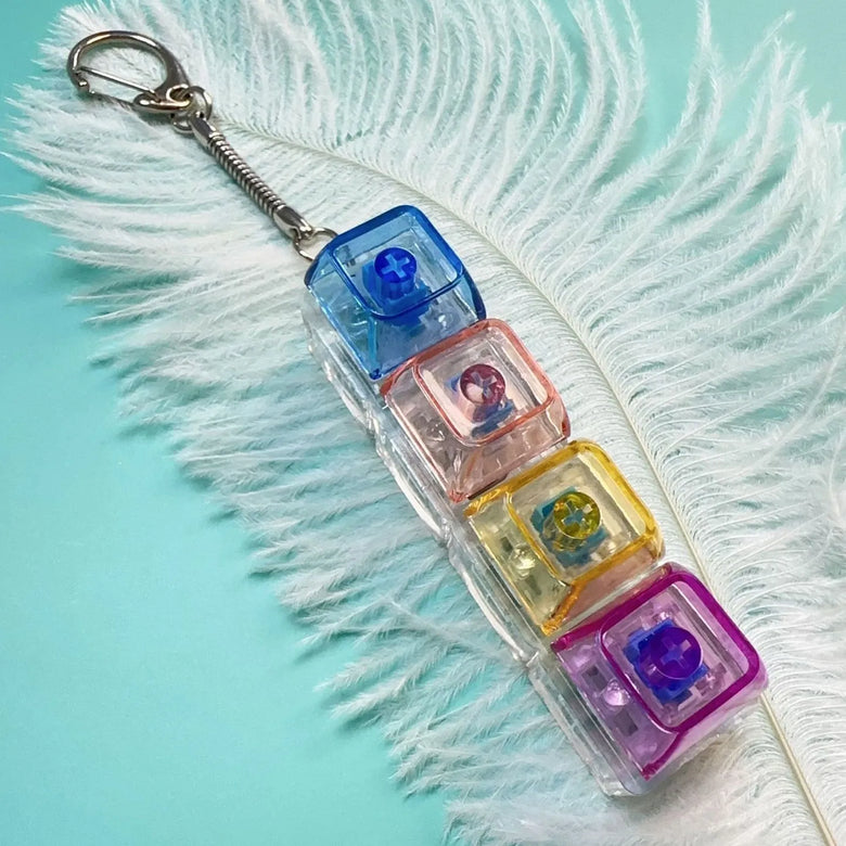 Lightbox Trending Keyboard Keychain 4 Button Colorful
