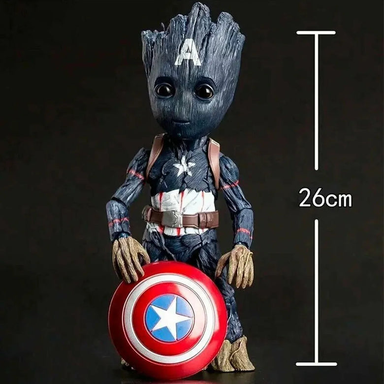 Groot X Captain Ameerica Moveable Premium Figure