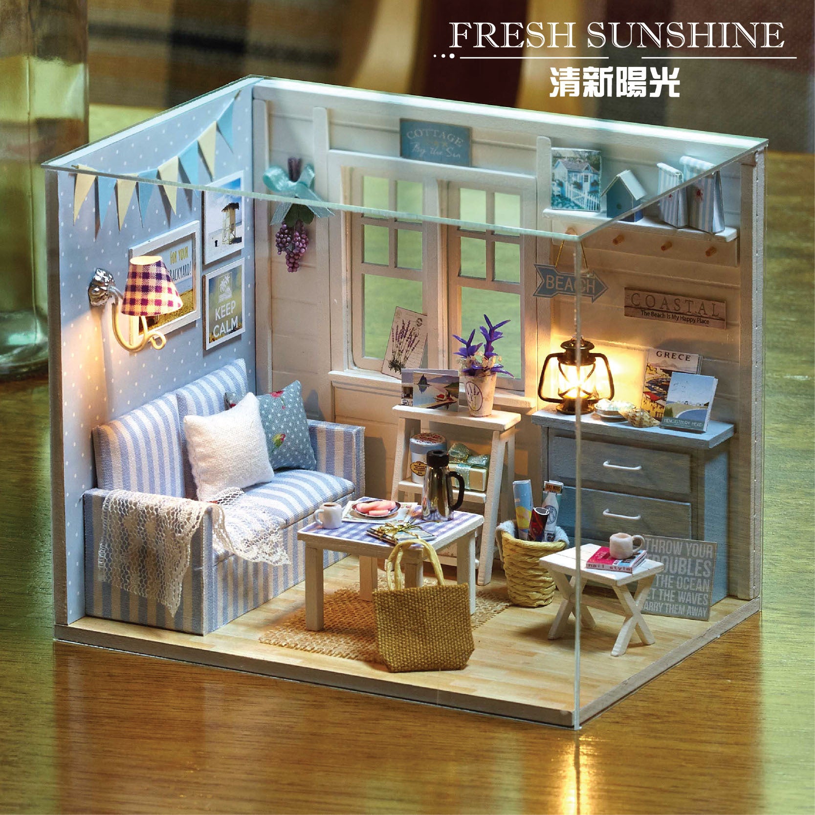 Children's Girls Toy Wise House Handmade DIY Model Mini House 9-12 Cabin Activities Wholesale Gift