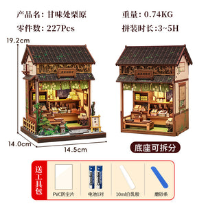 Cutebee Sakura-Ji Kimono Japanese-Style Cottage DIY Miniature Scene Assembly Model Toy Puzzle Book Stand Toy Gift