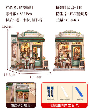 Cutebee Sakura-Ji Kimono Japanese-Style Cottage DIY Miniature Scene Assembly Model Toy Puzzle Book Stand Toy Gift