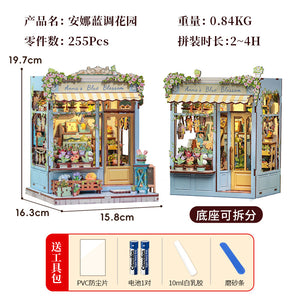 Cutebee Sakura-Ji Kimono Japanese-Style Cottage DIY Miniature Scene Assembly Model Toy Puzzle Book Stand Toy Gift