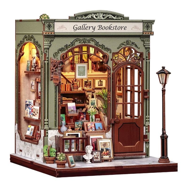 Cutebee Sakura-Ji Kimono Japanese-Style Cottage DIY Miniature Scene Assembly Model Toy Puzzle Book Stand Toy Gift
