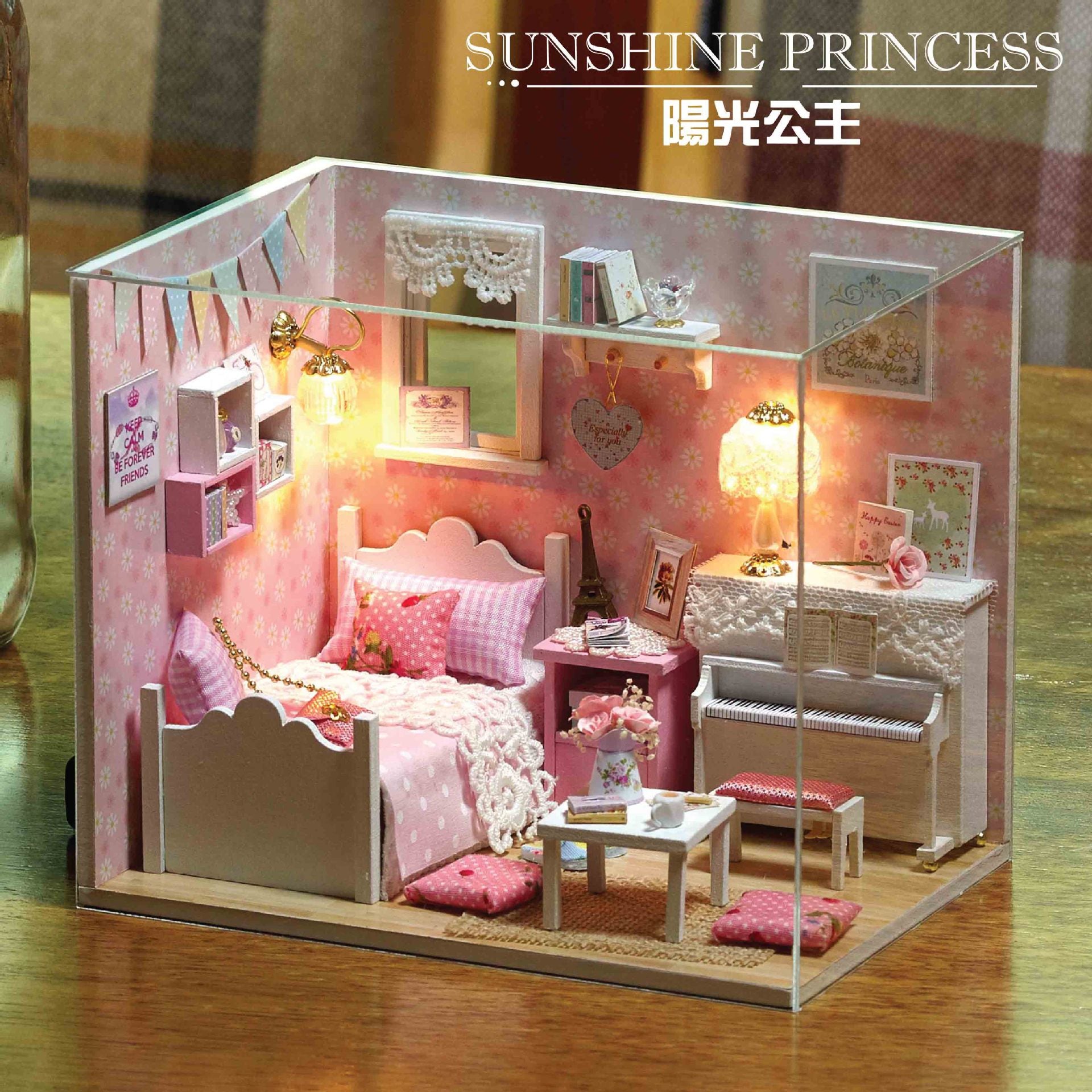 Children's Girls Toy Wise House Handmade DIY Model Mini House 9-12 Cabin Activities Wholesale Gift