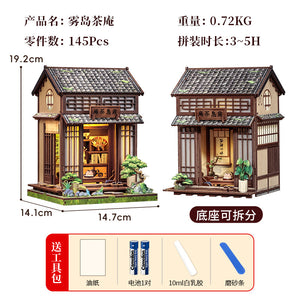 Cutebee Sakura-Ji Kimono Japanese-Style Cottage DIY Miniature Scene Assembly Model Toy Puzzle Book Stand Toy Gift