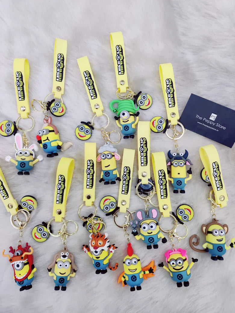 Minions 12 Designs 3D Keychains Set Any One