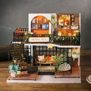 14+ Smart Fun House DIY Miniature House Building Model Assembly Toy for Girls Jungle Momo Tea Music Movement