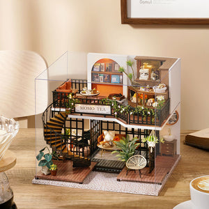 14+ Smart Fun House DIY Miniature House Building Model Assembly Toy for Girls Jungle Momo Tea Music Movement