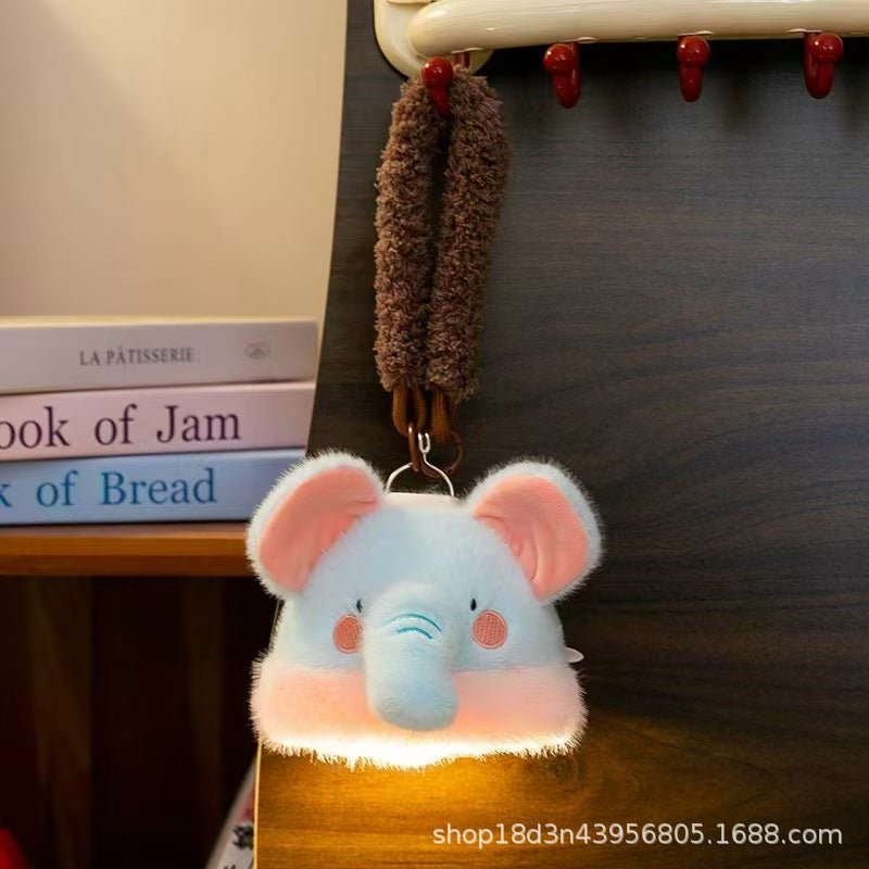 Cute Cartoon Plush Hanging Lamp Dormitory Bedside Night Light Creative Animal Doll Lamp Bag Pendant Children's Gift