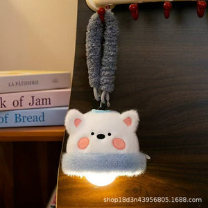 Cute Cartoon Plush Hanging Lamp Dormitory Bedside Night Light Creative Animal Doll Lamp Bag Pendant Children's Gift
