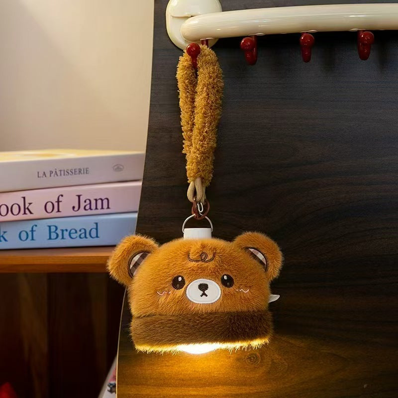 Cute Cartoon Plush Hanging Lamp Dormitory Bedside Night Light Creative Animal Doll Lamp Bag Pendant Children's Gift