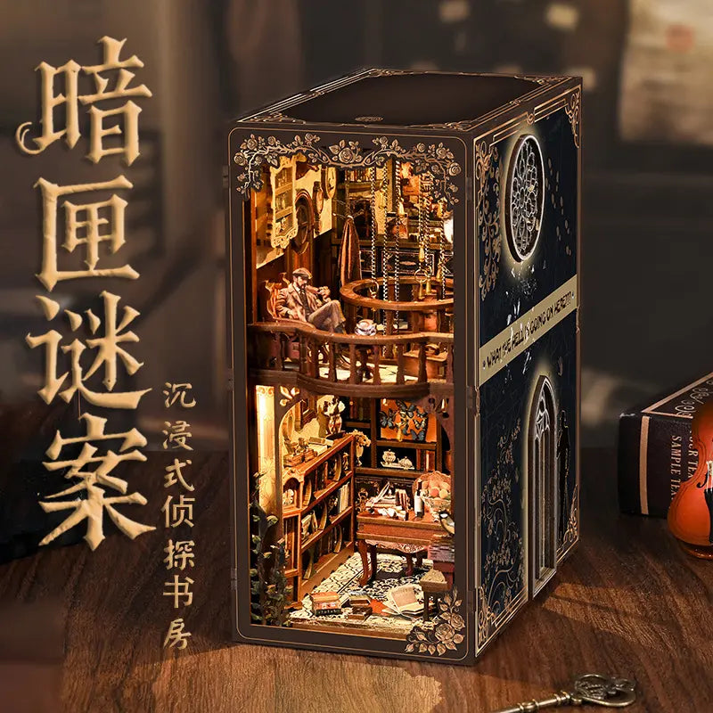 Cross-Border Supply Bookend Mystery Case DIY Cabin Hand-Assembled Toy Creative Stereo Puzzle Bookend for Boys