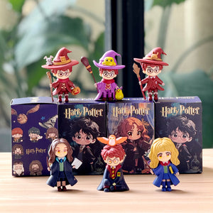 6 Harry Potter Witch-Style Trendy Figurines Magic Academy Blind Box Hermione and Ron Character Models