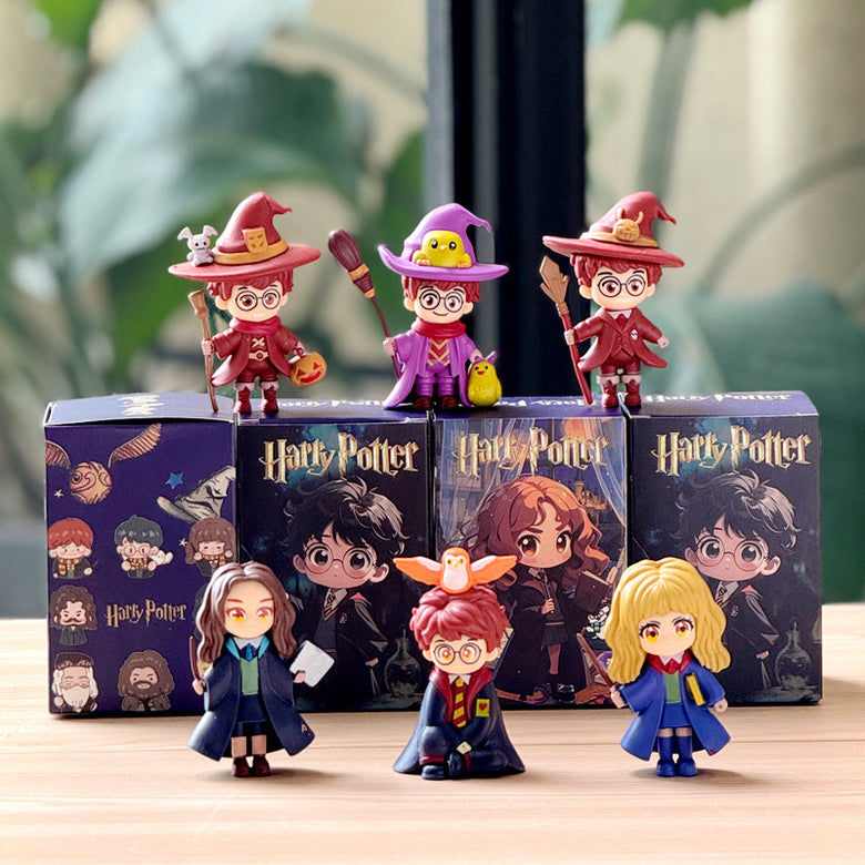 6 Harry Potter Witch-Style Trendy Figurines Magic Academy Blind Box Hermione and Ron Character Models