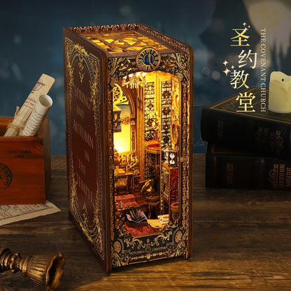 Qiao Le Xing diy Cabin Wine Alley 3D Stereo Assembled Book House Model Creative Adult Decompression Gift