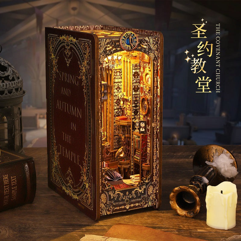 Qiao Le Xing diy Cabin Wine Alley 3D Stereo Assembled Book House Model Creative Adult Decompression Gift