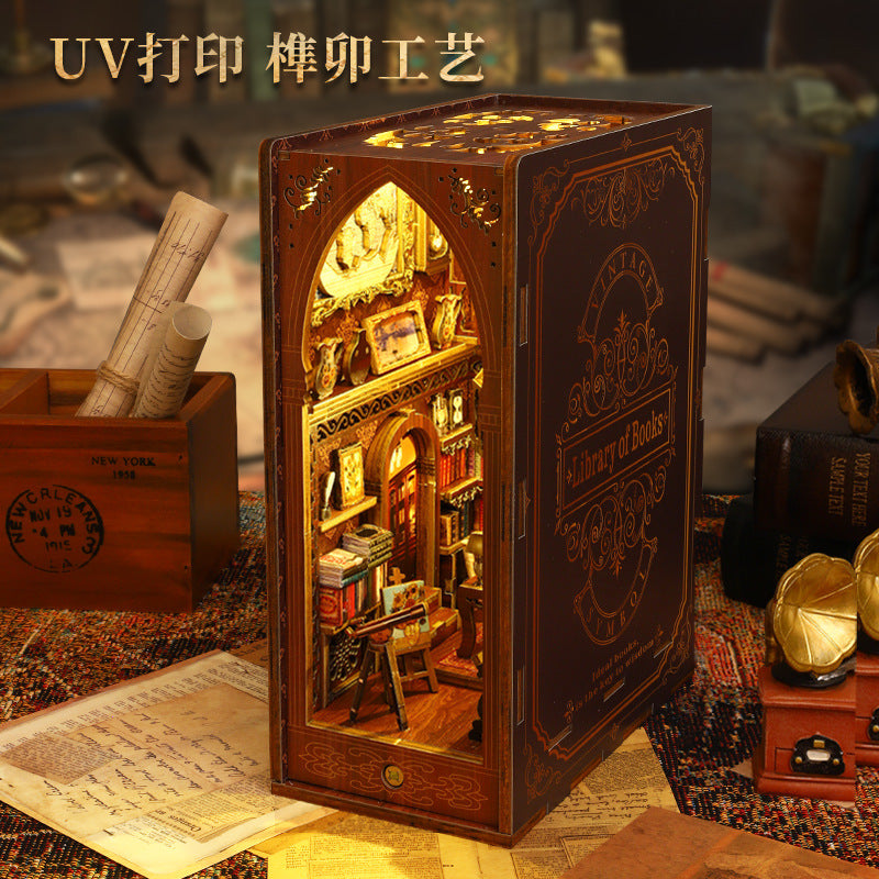 Qiao Le Xing diy Cabin Wine Alley 3D Stereo Assembled Book House Model Creative Adult Decompression Gift