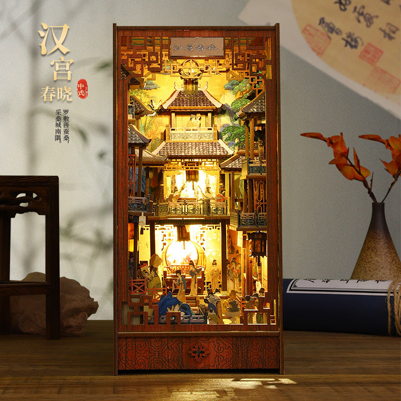 Qiao Le Xing diy Cabin Wine Alley 3D Stereo Assembled Book House Model Creative Adult Decompression Gift