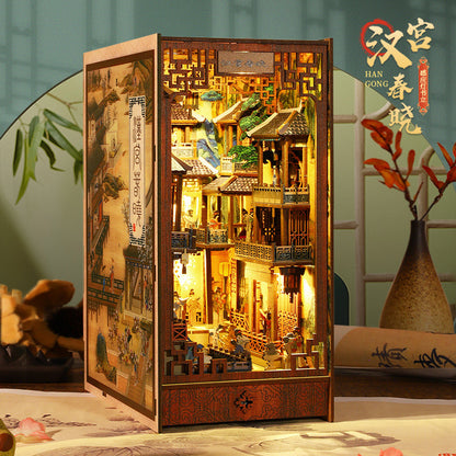 Qiao Le Xing diy Cabin Wine Alley 3D Stereo Assembled Book House Model Creative Adult Decompression Gift