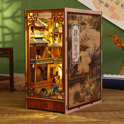 Qiao Le Xing diy Cabin Wine Alley 3D Stereo Assembled Book House Model Creative Adult Decompression Gift