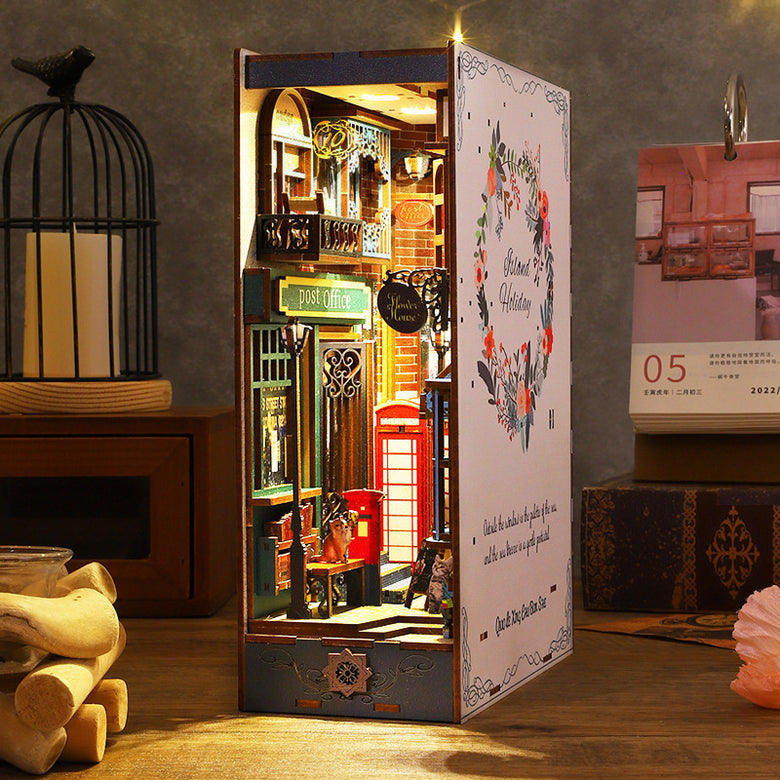 Qiao Le Xing diy Cabin Wine Alley 3D Stereo Assembled Book House Model Creative Adult Decompression Gift