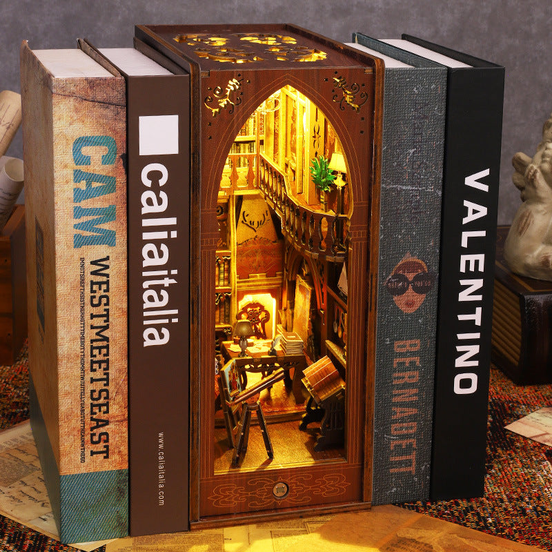 Qiao Le Xing diy Cabin Wine Alley 3D Stereo Assembled Book House Model Creative Adult Decompression Gift
