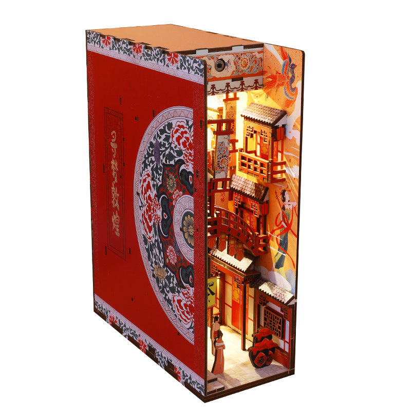 Qiao Le Xing diy Cabin Wine Alley 3D Stereo Assembled Book House Model Creative Adult Decompression Gift