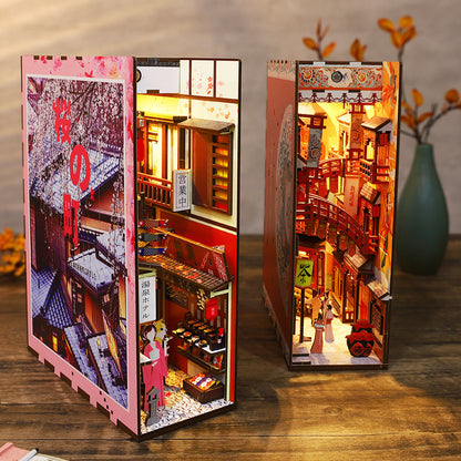Qiao Le Xing diy Cabin Wine Alley 3D Stereo Assembled Book House Model Creative Adult Decompression Gift