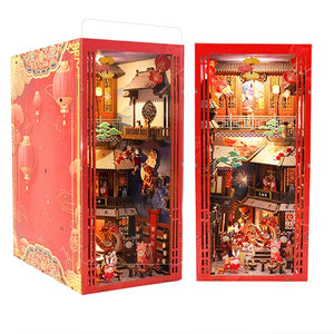 Sile Twilight Cottage Bookend Model DIY Cottage Handmade Assembly Toy Wooden Building Blocks 3D Puzzle Gift