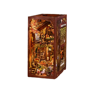Sile Twilight Cottage Bookend Model DIY Cottage Handmade Assembly Toy Wooden Building Blocks 3D Puzzle Gift