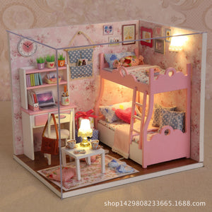 Children's Girls Toy Wise House Handmade DIY Model Mini House 9-12 Cabin Activities Wholesale Gift