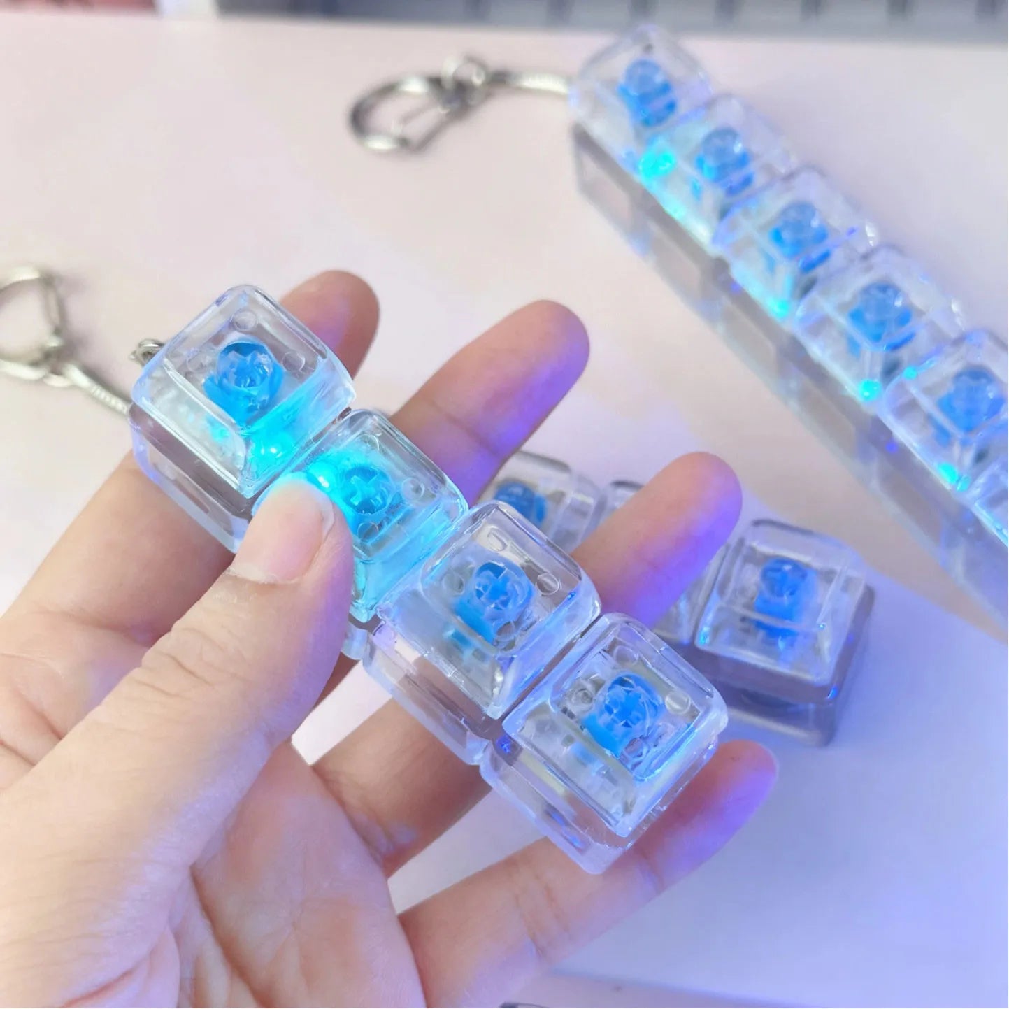 Trending Keyboard Keychain 4 Button Transparent