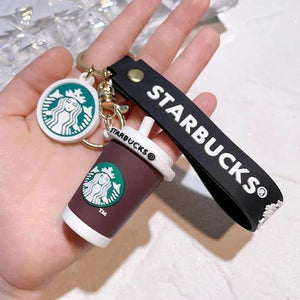Starbucks Brown Glass 3D Keychain