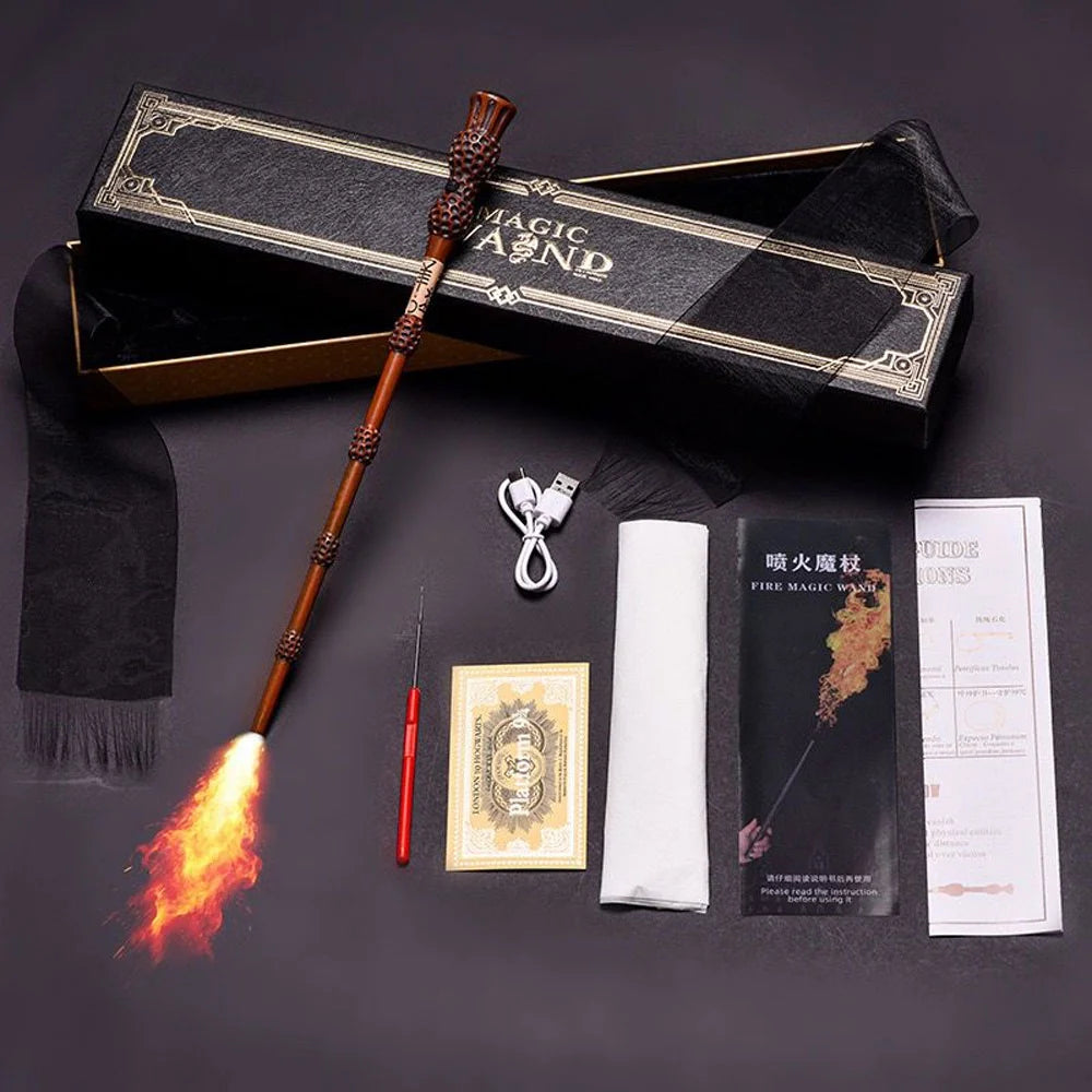 HP Albus Dumbledore Fire Wand With Card