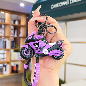 Cute Kuromi Bike 3D Keychain (12pcs Packet)