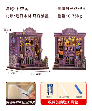 Cutebee Sakura-Ji Kimono Japanese-Style Cottage DIY Miniature Scene Assembly Model Toy Puzzle Book Stand Toy Gift