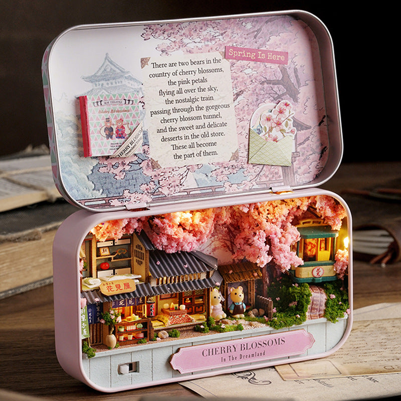 Children's Girls Toy Wise House Handmade DIY Model Mini House 9-12 Cabin Activities Wholesale Gift