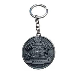 Bullet Bike Spinning Metal keychain Silver