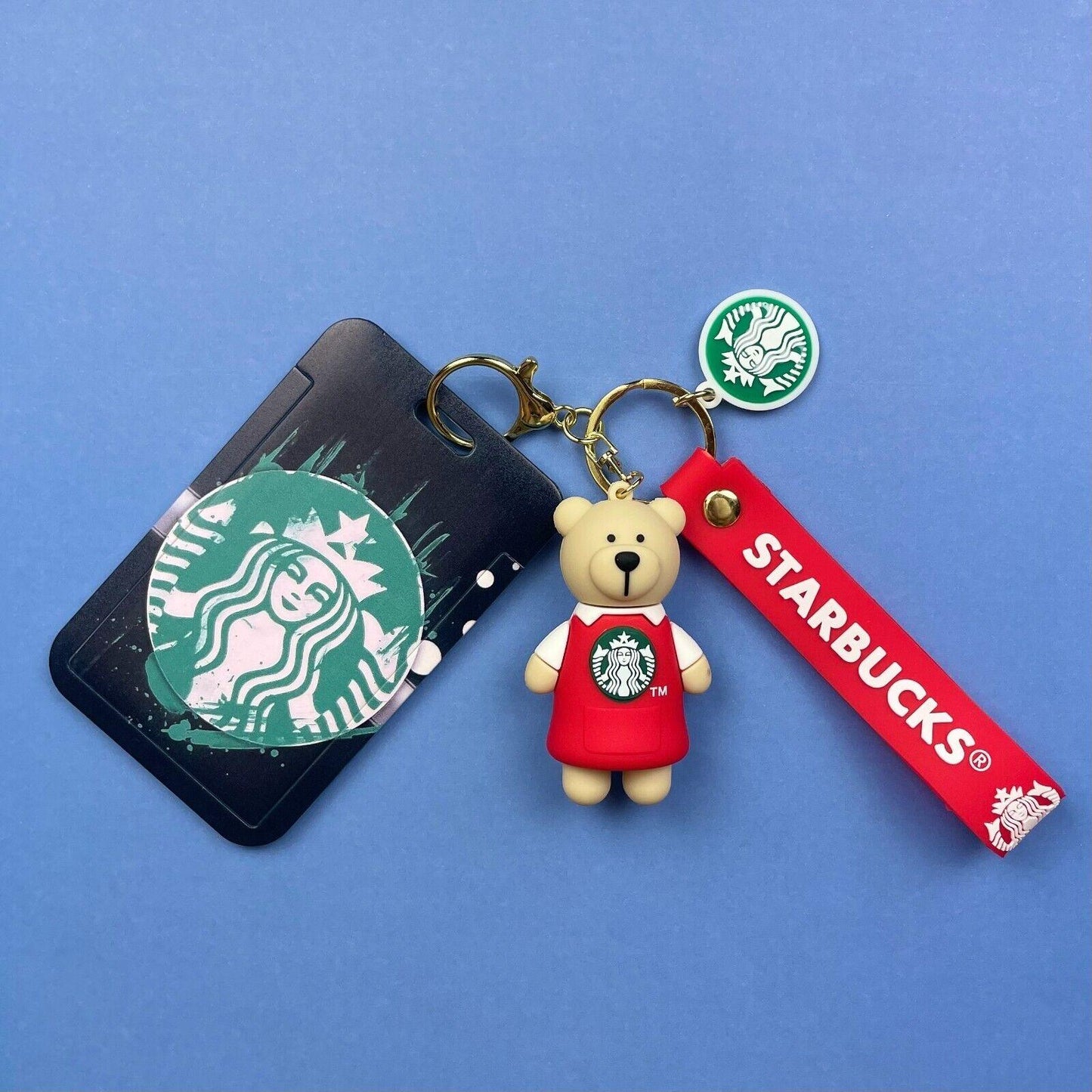 Starbucks Red Teddy 3D Keychain